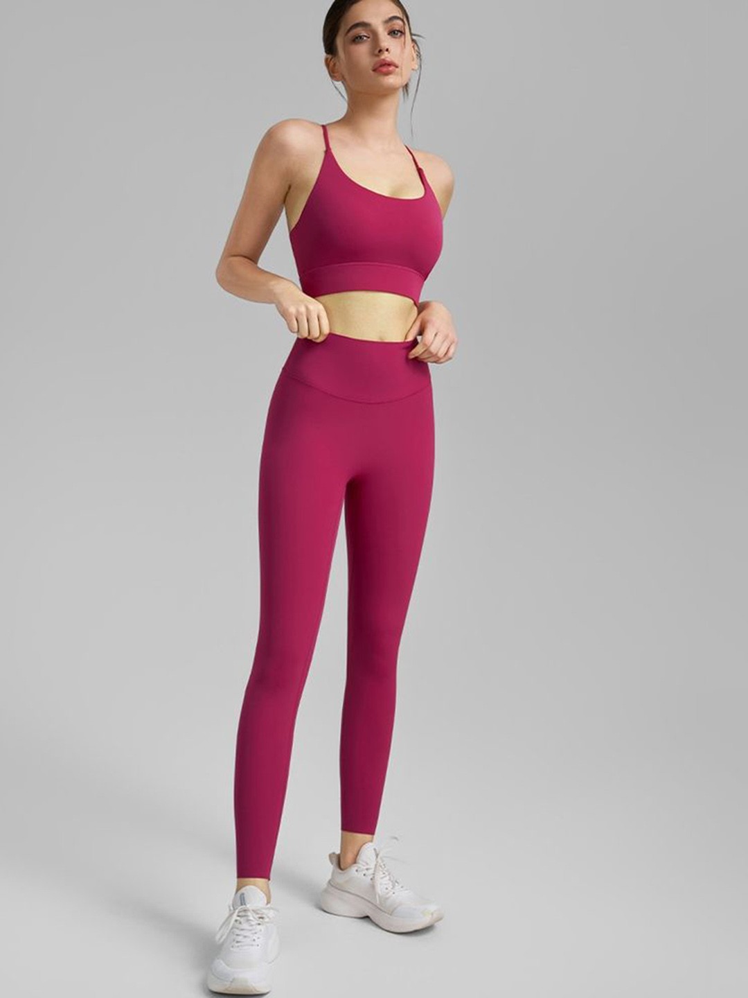 

LULU & SKY High-waisted Activewear Tights, Red