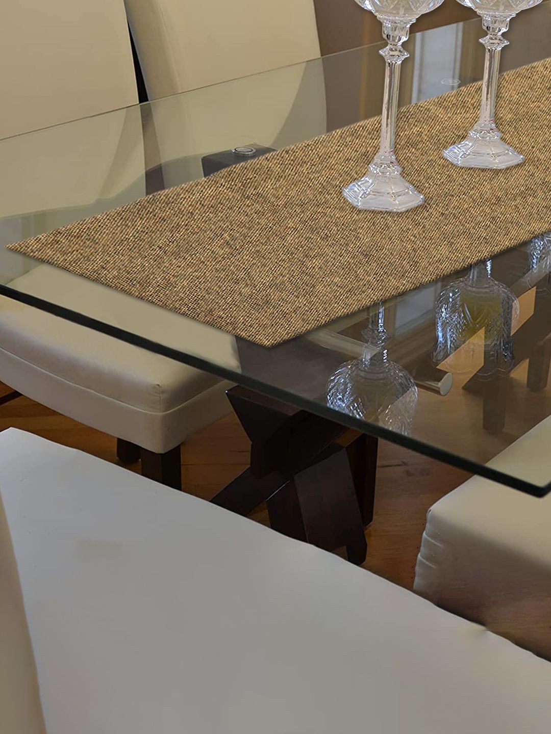 

Kuber Industries Brown Table Runner