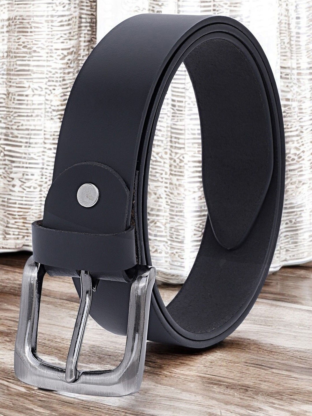 

Metronaut Men Leather Formal Belt, Black