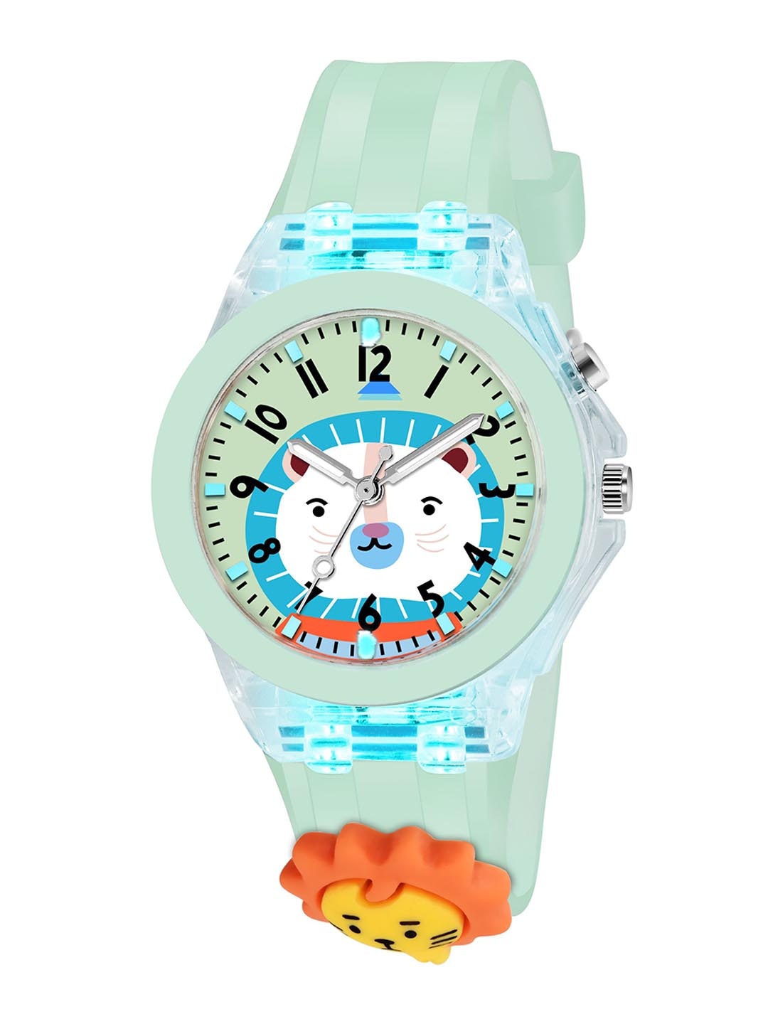 

THE SHOPOHOLIC Unisex Kids Dial & Straps Watch Green Cat