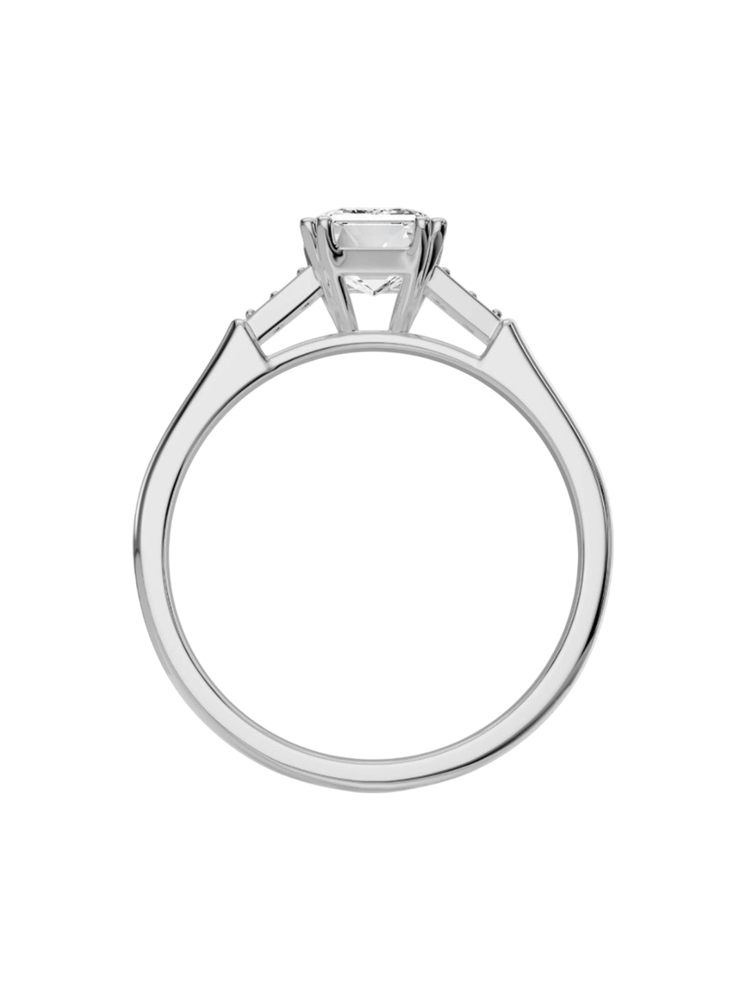 

Emori Joey Emerald Diamond Ring, Silver