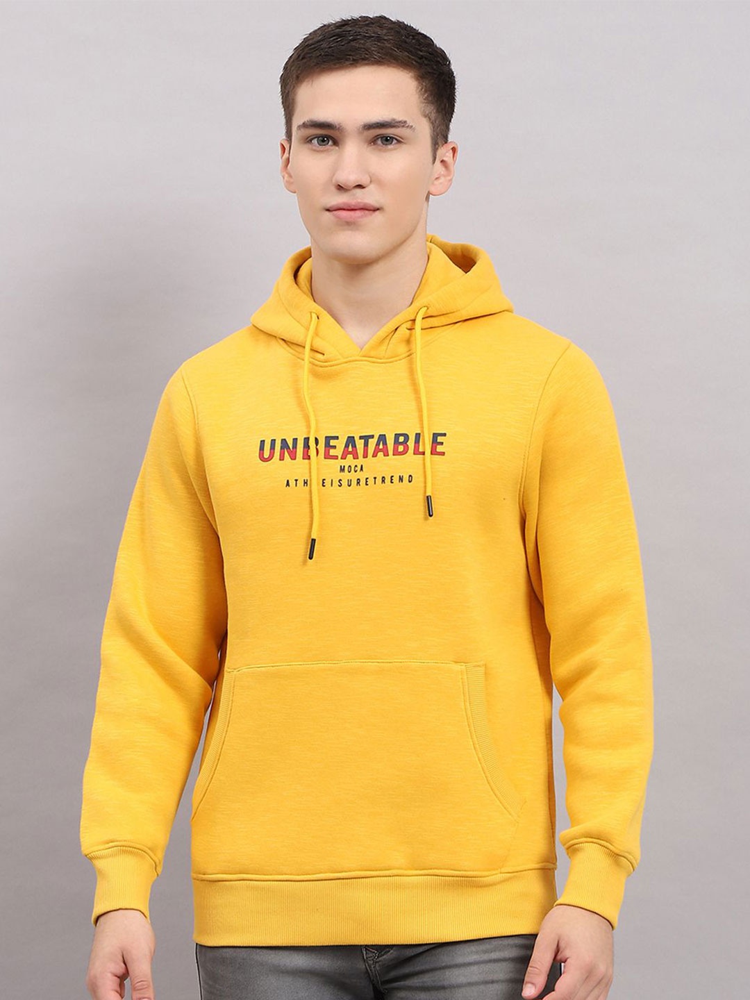 

Monte Carlo Men Printed Hooded Sweatshirt, Yellow