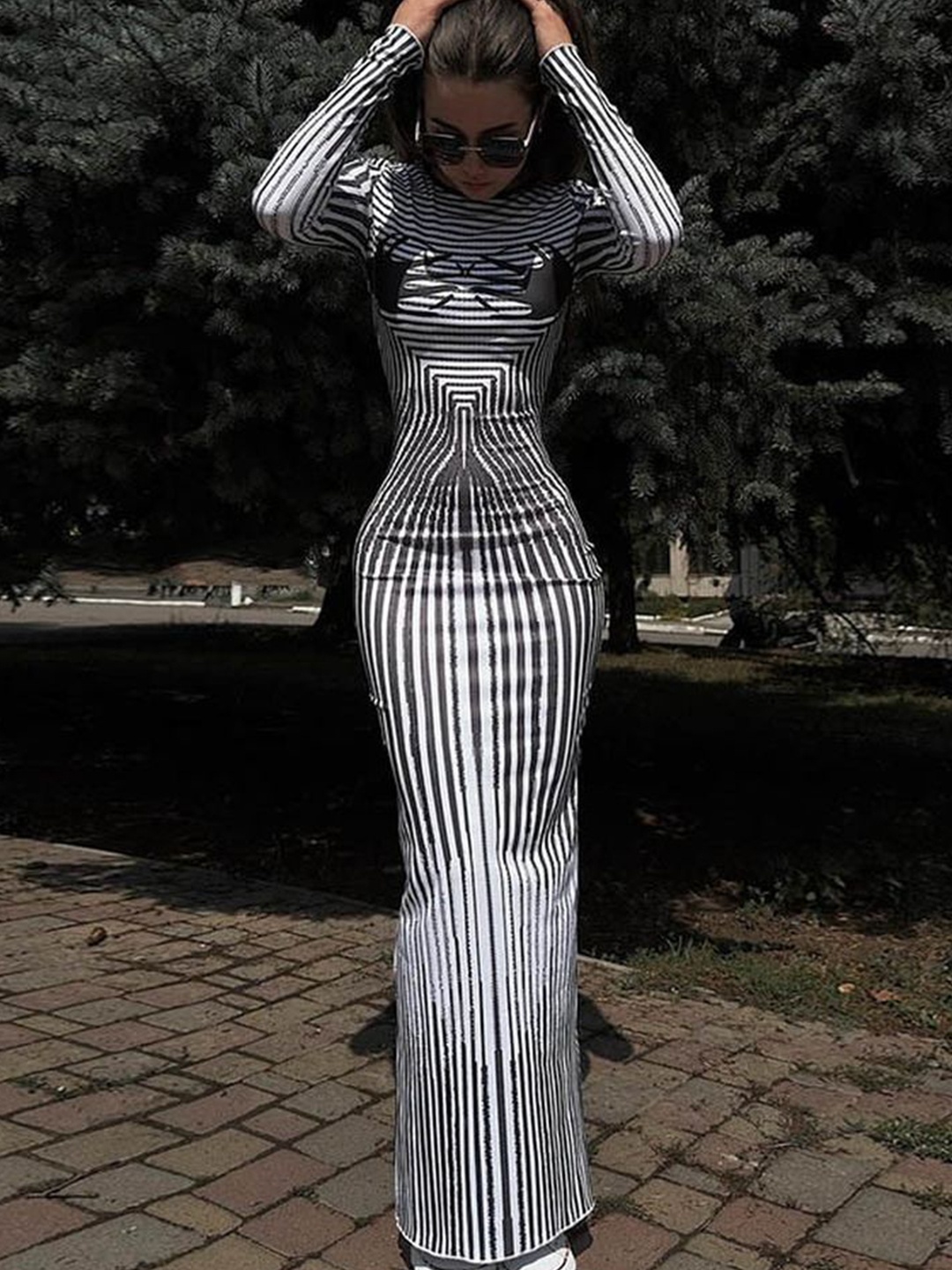 

LULU & SKY Striped Maxi Dress, Multi