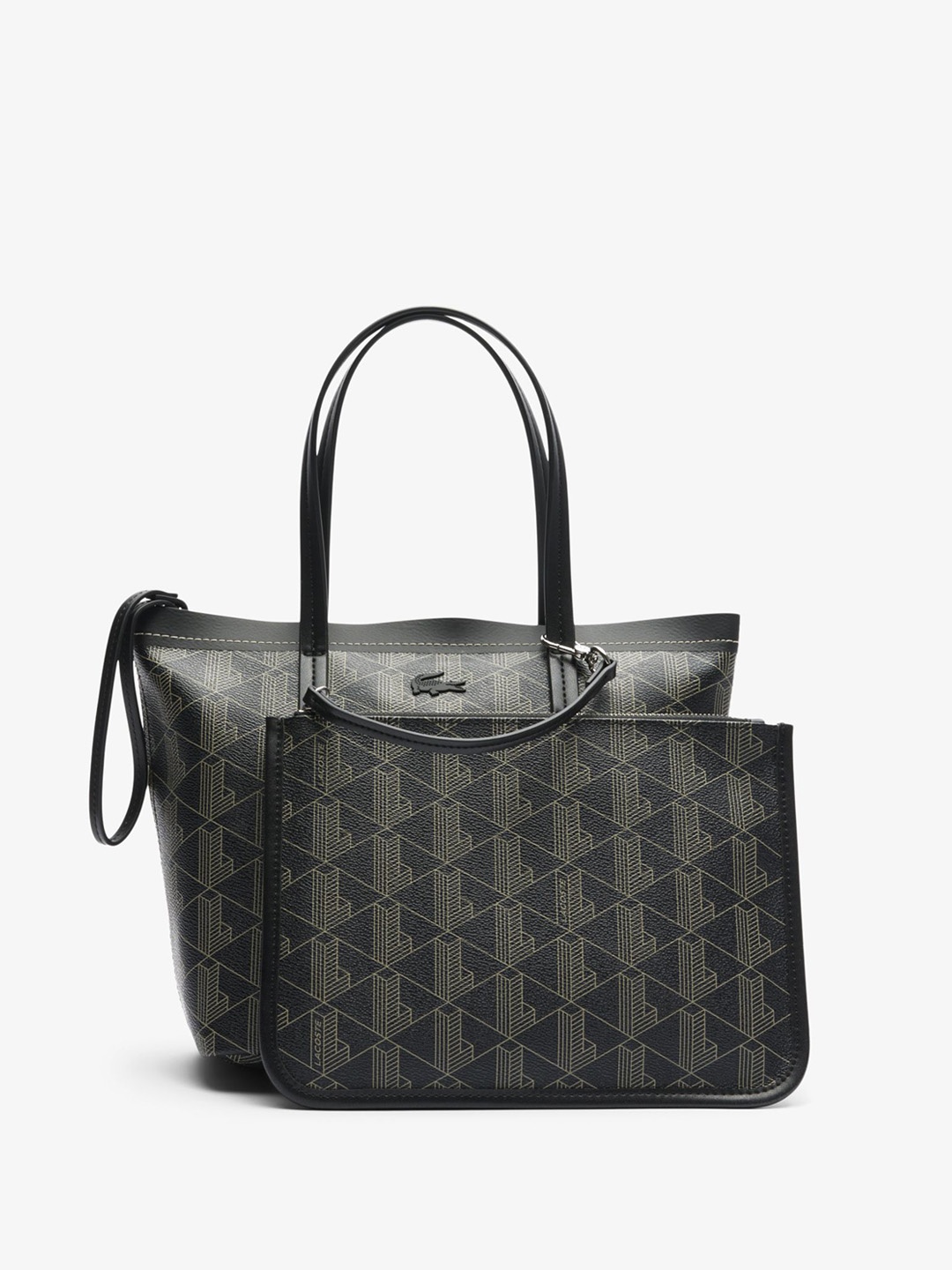 

Lacoste Printed Shopper Tote Bag, Black