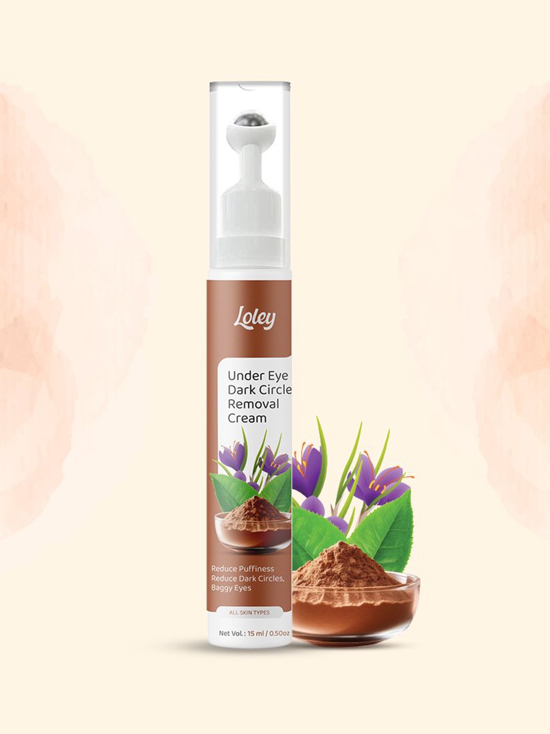 

LOLEY Under Eye Dark Circle Removal Cream Reduces Puffiness - 15 ml, Beige