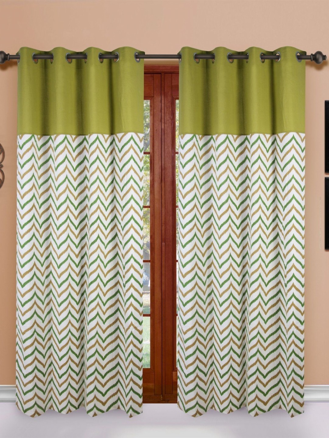 

Dekor World Multicoloured Set of 2 Door Curtain, Multi