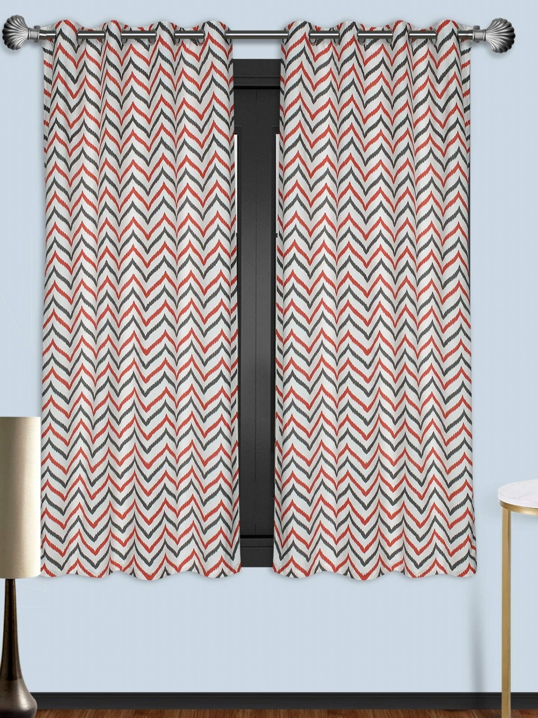 

Dekor World Multicoloured Set of 2 Window Curtain, Multi