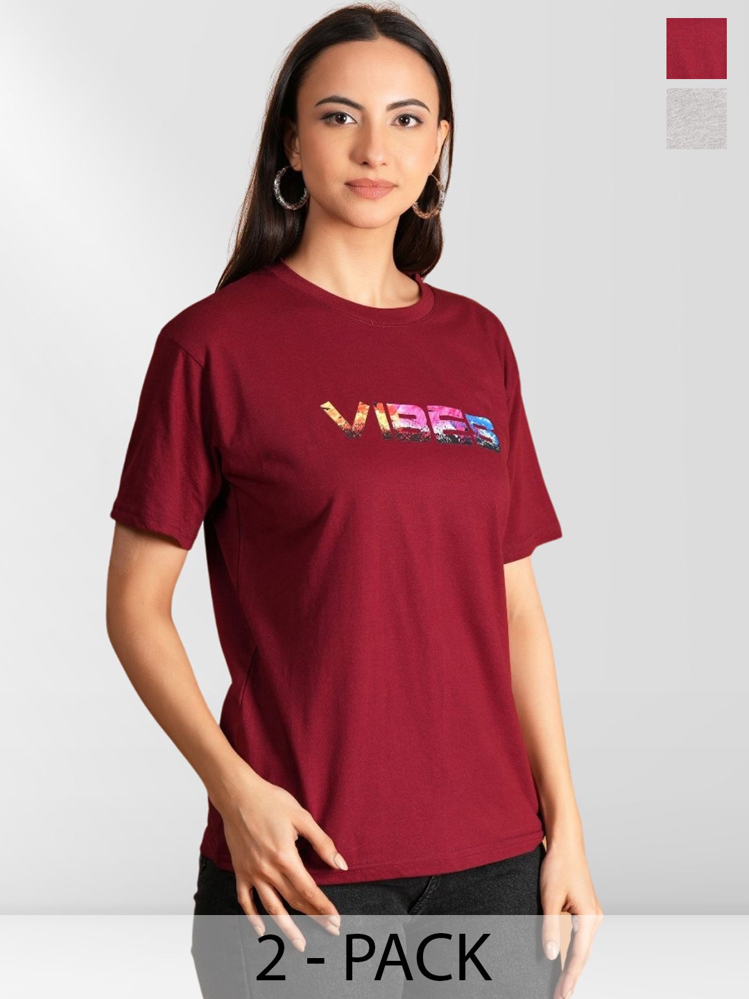 

Belfry Women Typography 2 Printed Applique T-shirt, Multi