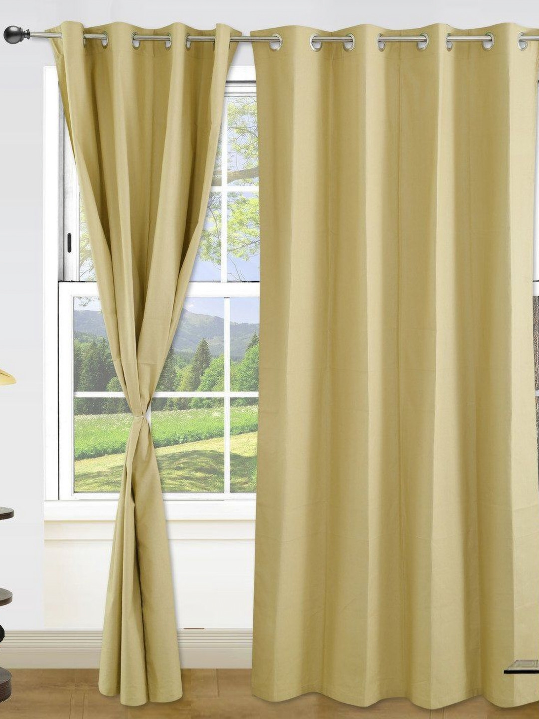 

Dekor World Beige Set of 2 Long Door Curtain