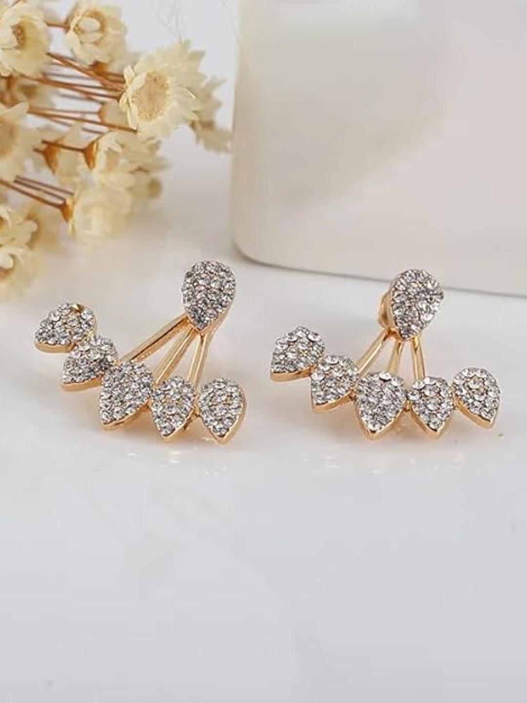 

SUBHAGALANKAR Contemporary Ear Cuff Earrings, Gold