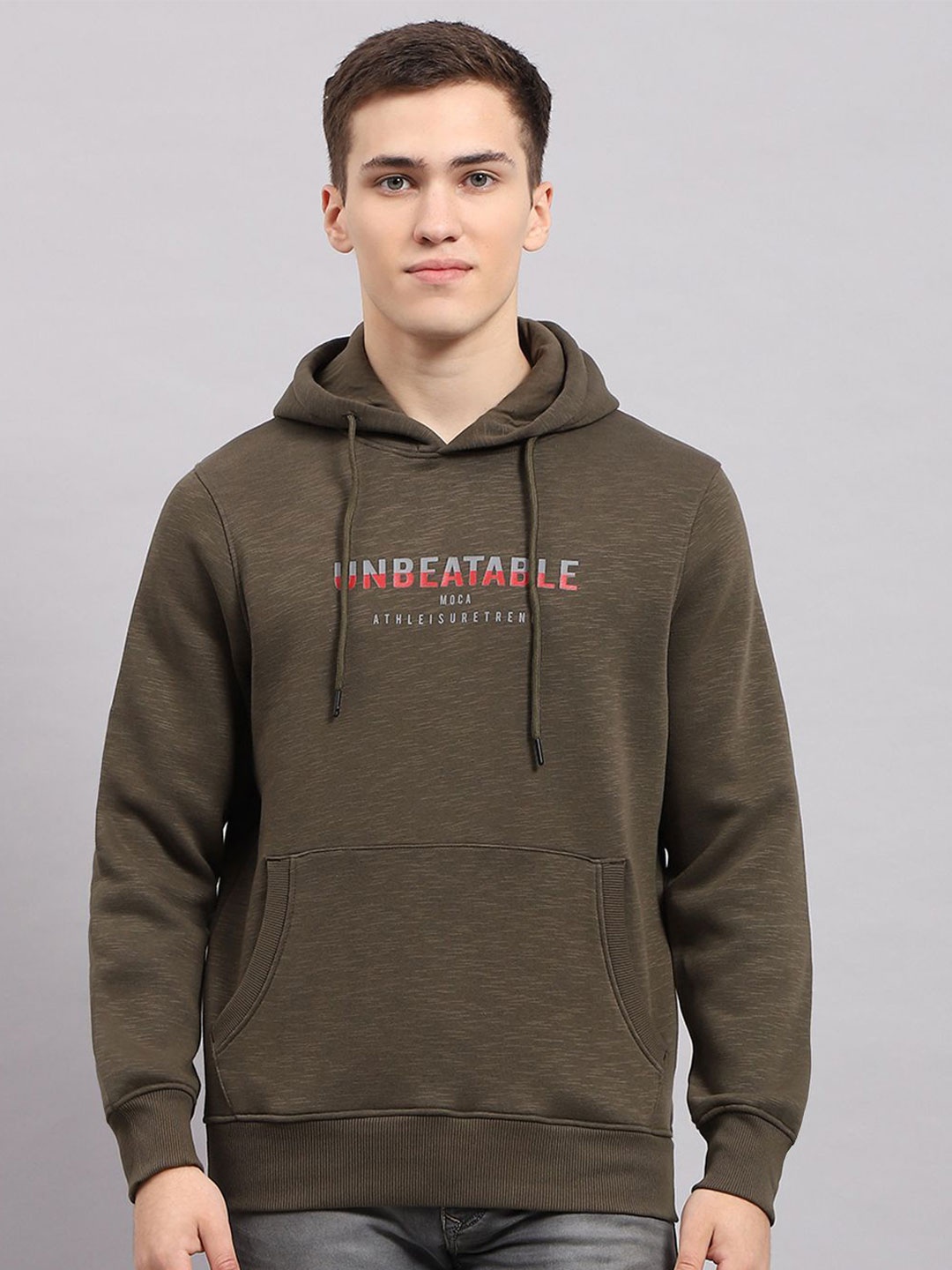 

Monte Carlo Men Printed Hooded Sweatshirt, Olive