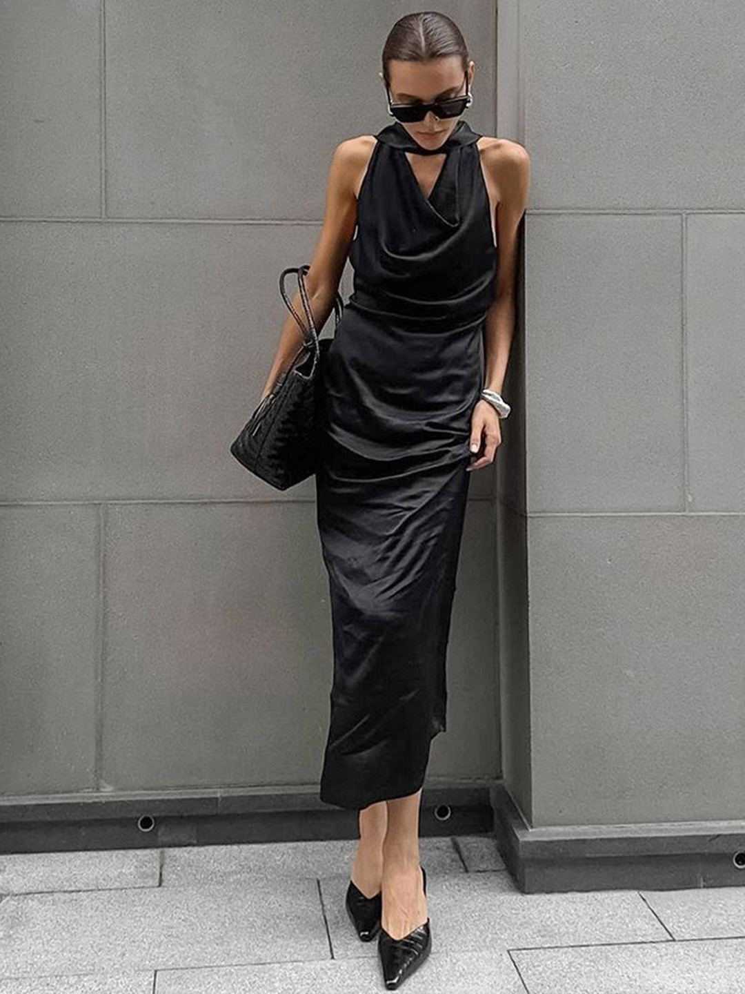 

LULU & SKY Maxi Dress, Black