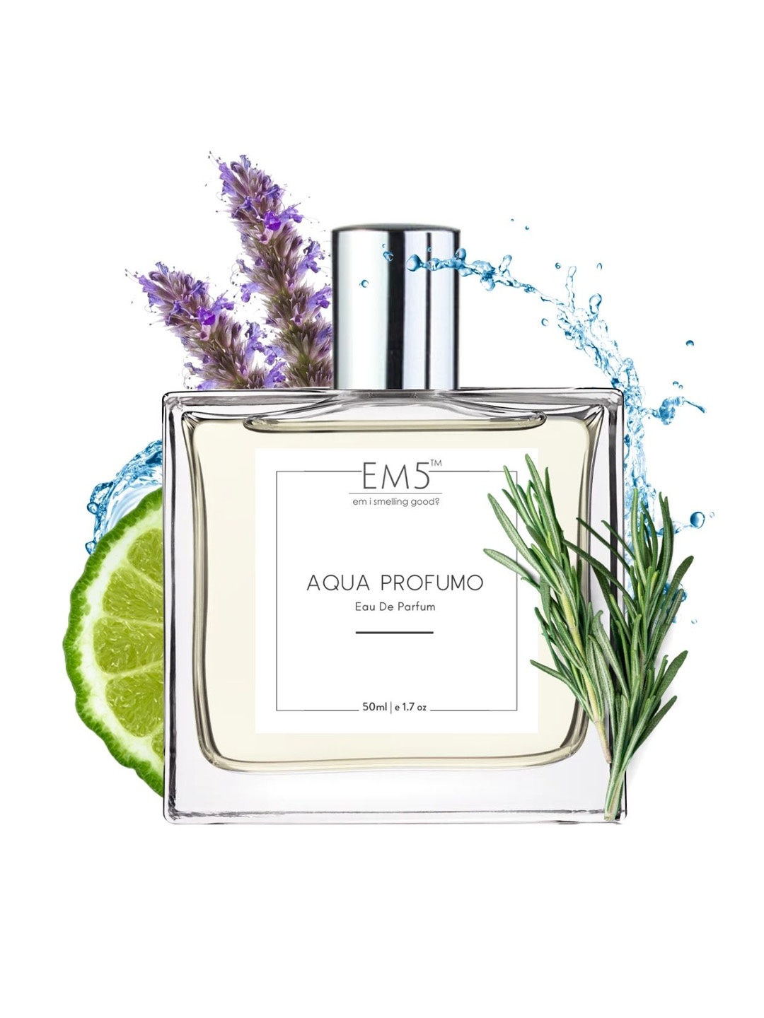 

EM5 Aqua Profumo Long Lasting Eau De Parfum - 50 ml, Transparent