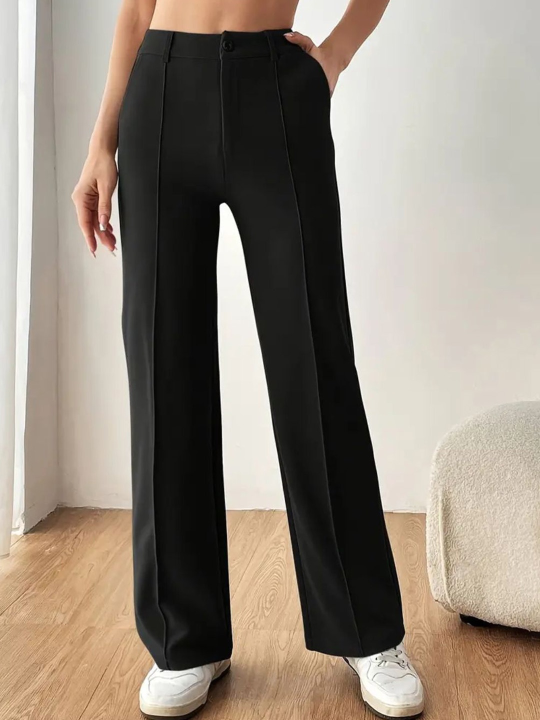 

Deslizar Women High-Rise Trousers, Black