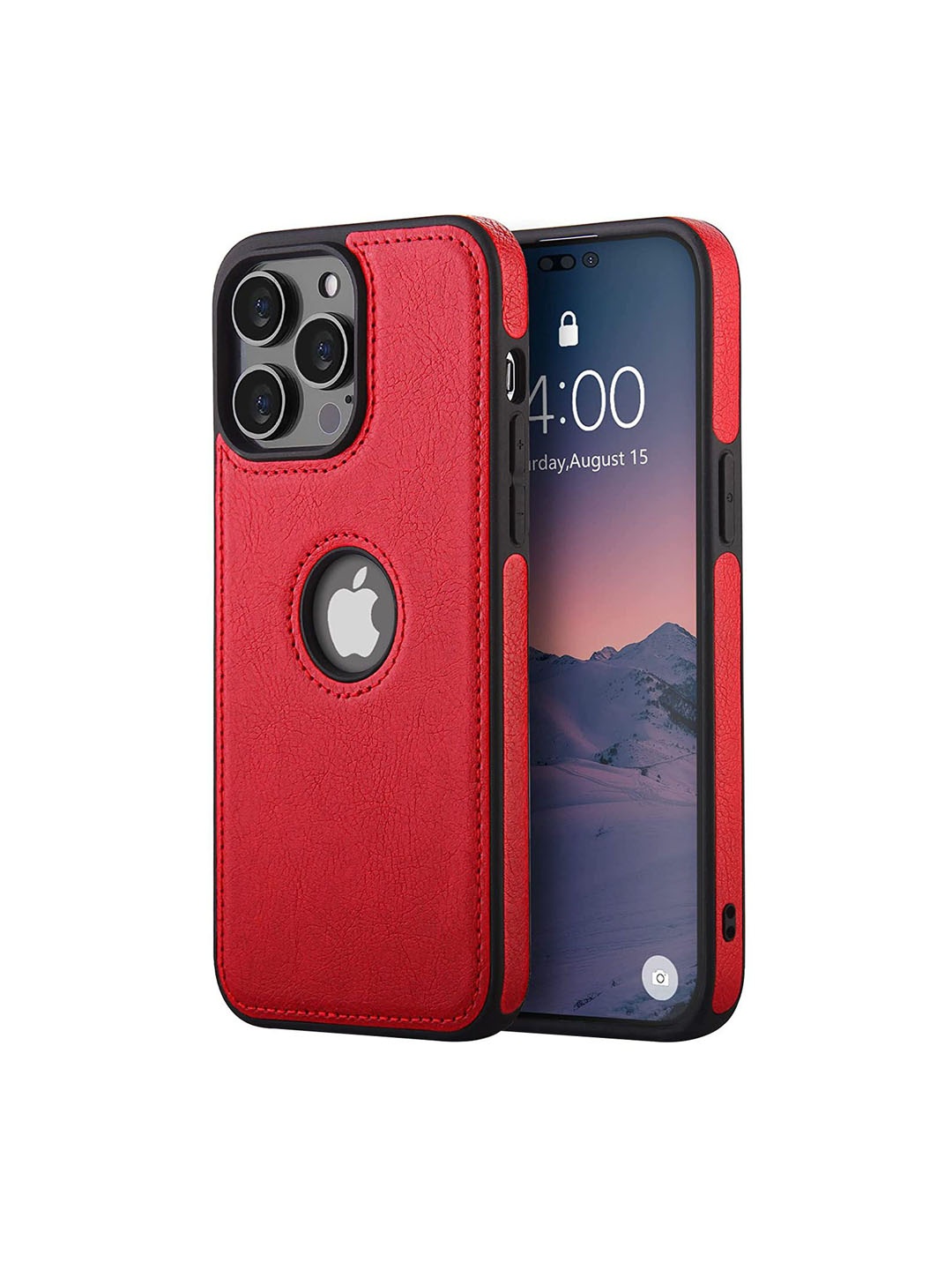 

LIRAMARK Solid Printed iPhone 14 Pro Back Case Mobile Accessories, Red