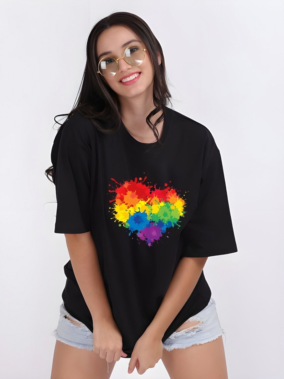 

TRENDSATTIRE Women T-shirt, Black