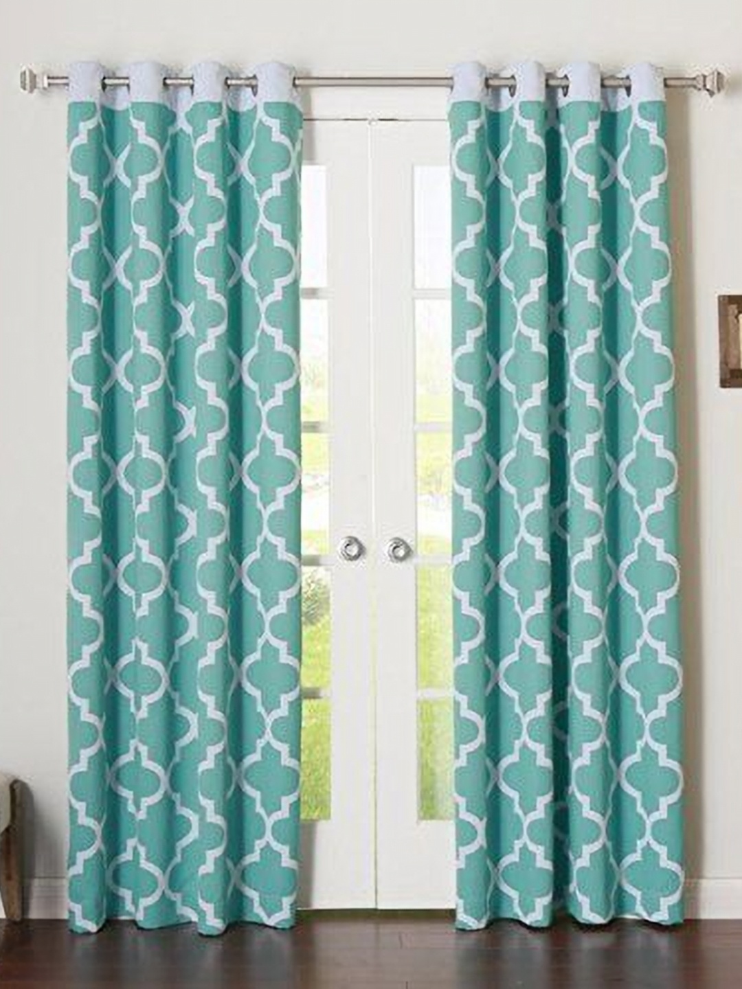 

Dekor World Multicoloured Set of 2 Long Door Curtain, Multi