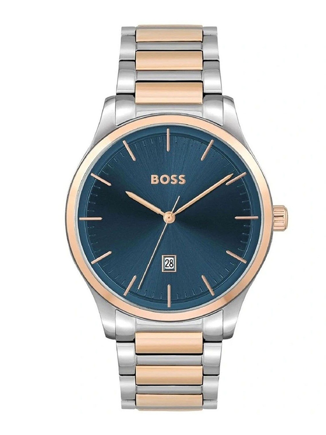 

BOSS Men Dial & Stainless Steel Bracelet Style Straps Analogue Watch 1513978, Blue