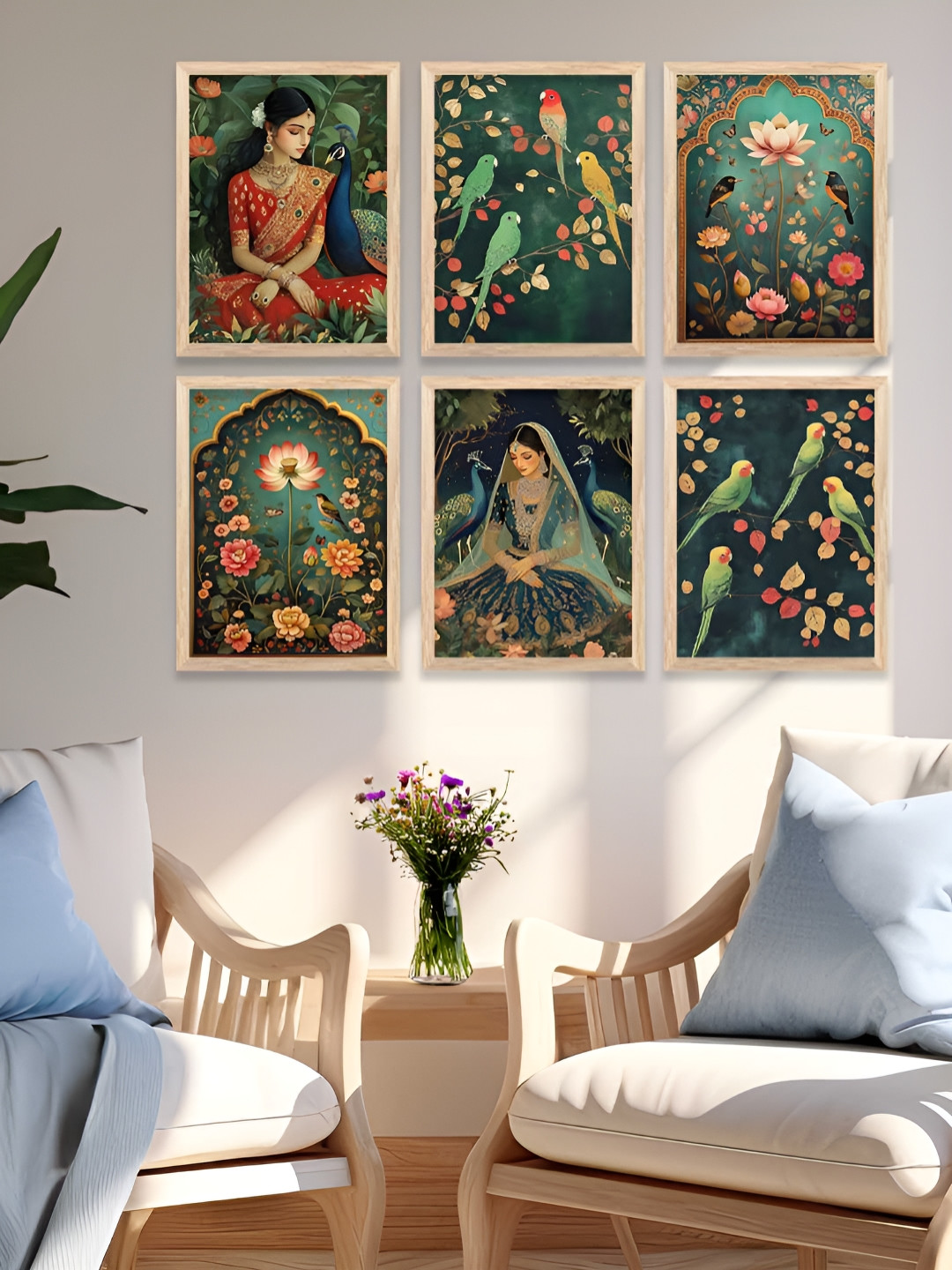

Kotart Brown & Green 6 and more Piece Wood Other Wall Paintings