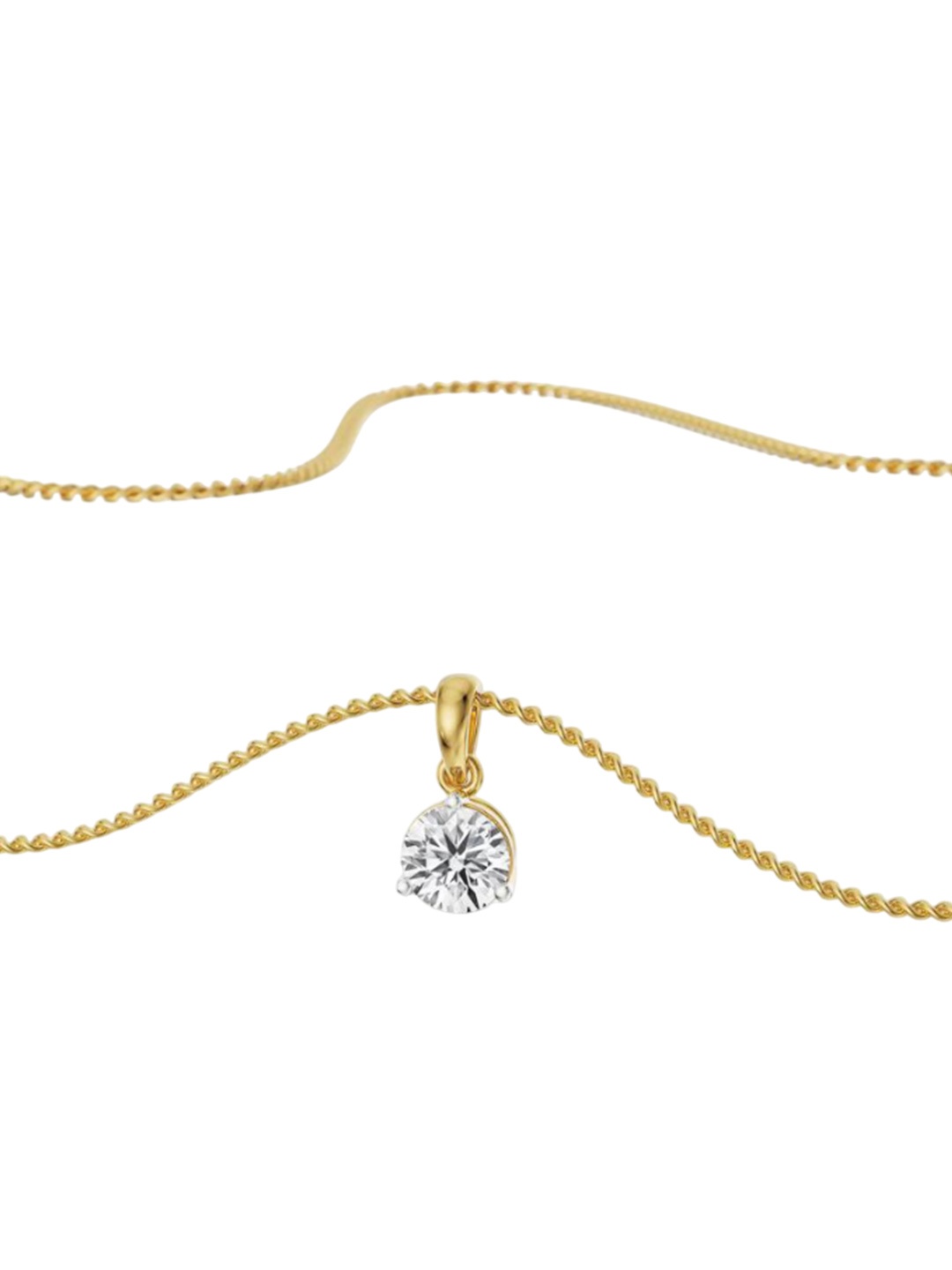 

Emori Three Prong 0.5 CT Lab Grown Diamond Pendant, Yellow