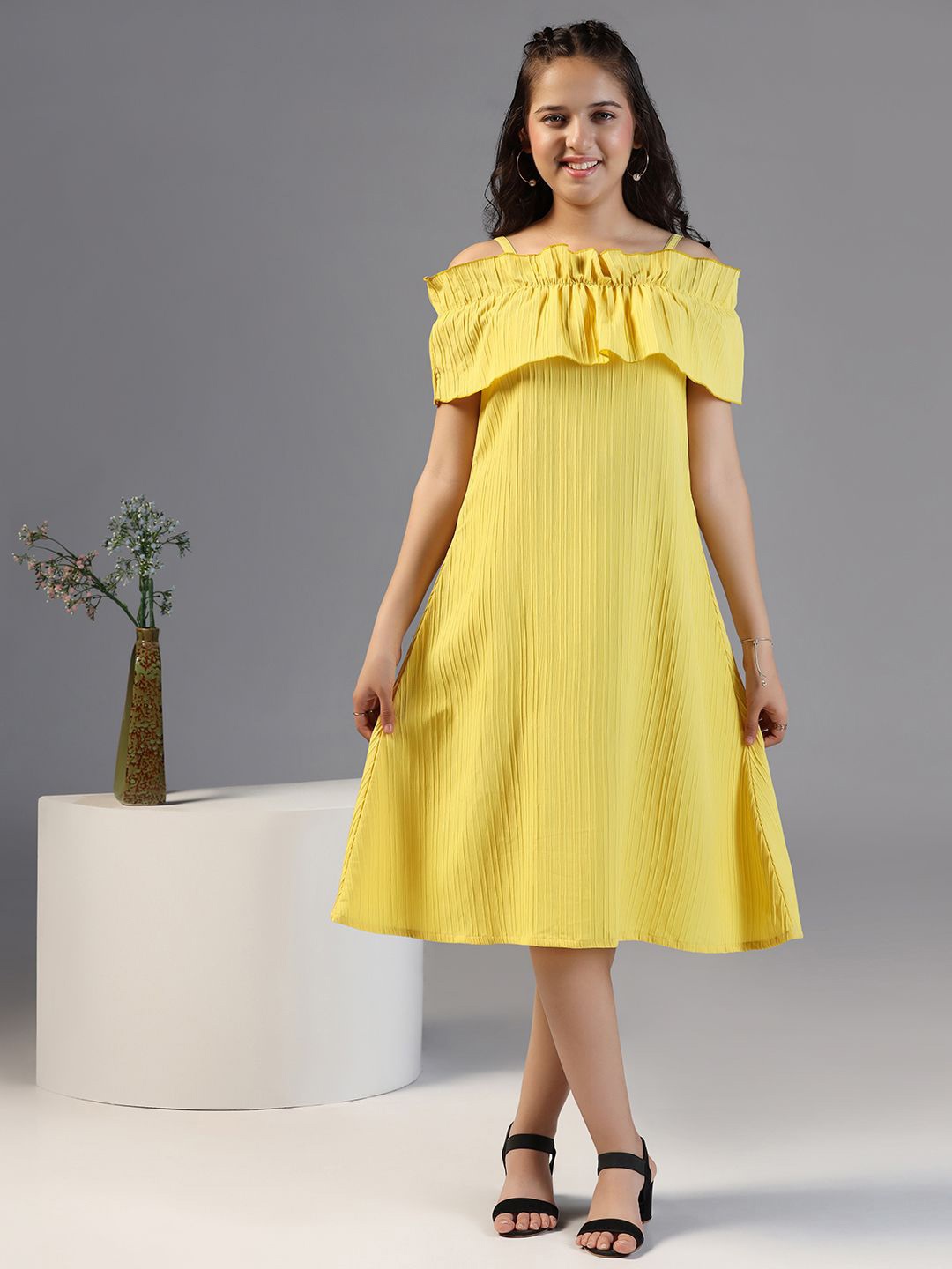 

YK A-Line Dress, Yellow