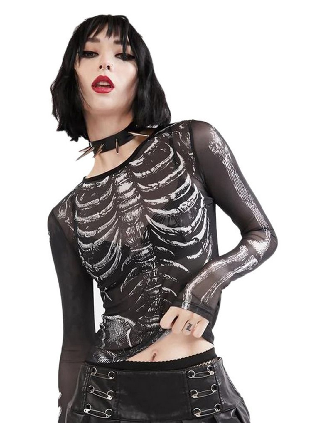 

LULU & SKY Animal Print Styled Back Top, Black