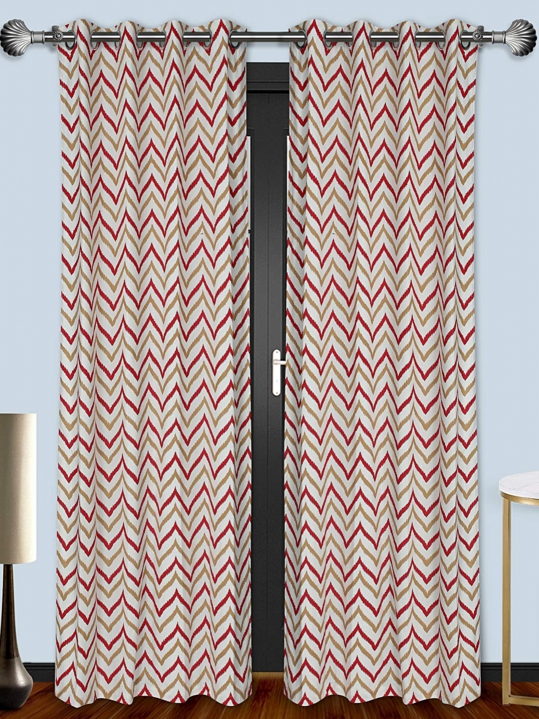 

Dekor World Multicoloured Set of 2 Long Door Curtain, Multi
