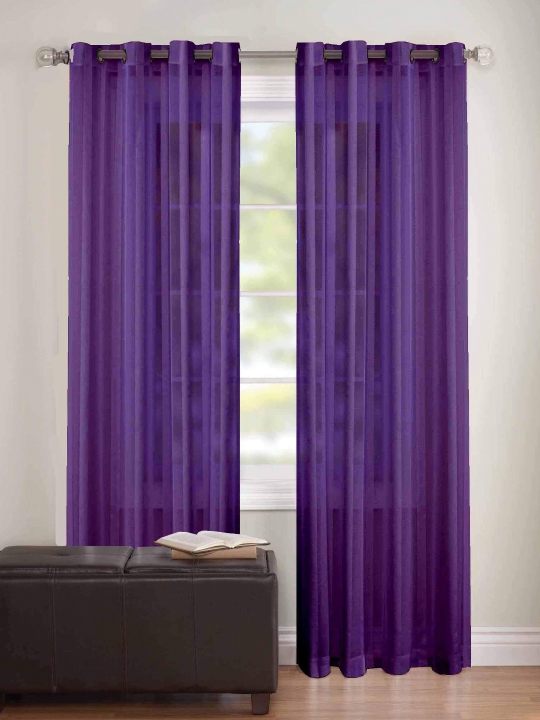 

Dekor World Multicoloured Set of 2 Sheer Long Door Curtain, Multi