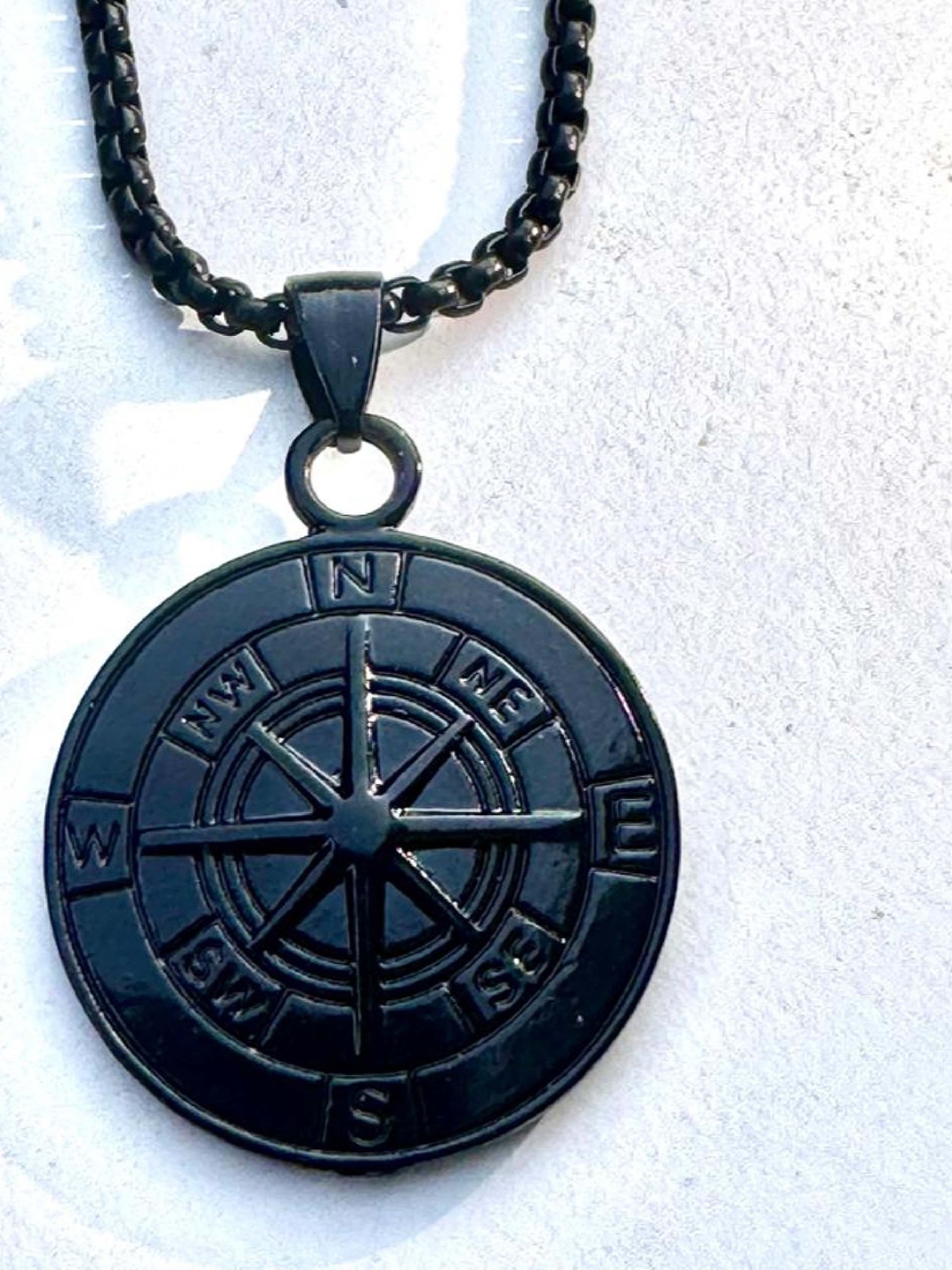 

DKane Designs Stainless Steel Pendant With Chain, Black