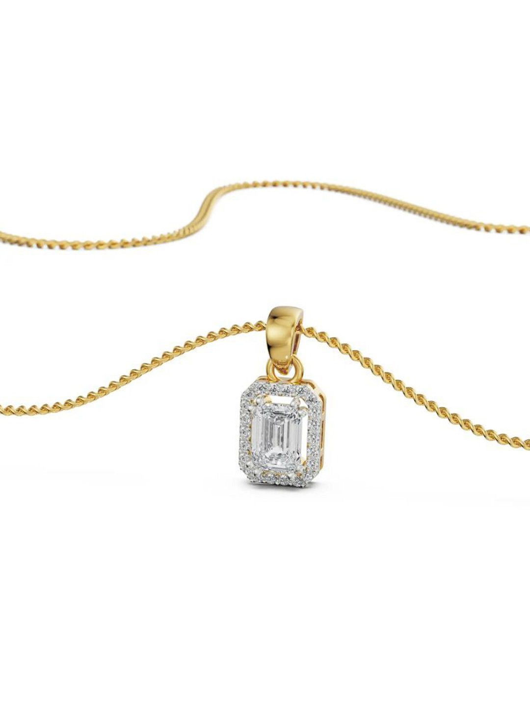 

Emori 2 CT Picasa Emerald Lab Diamond Pendant, Yellow