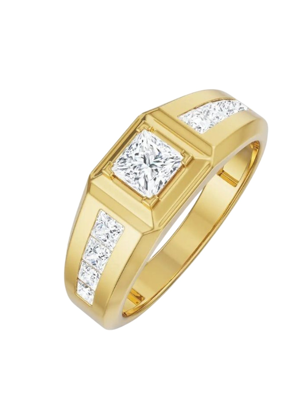 

Emori Square Cut Timeless Men's Ring, Gold