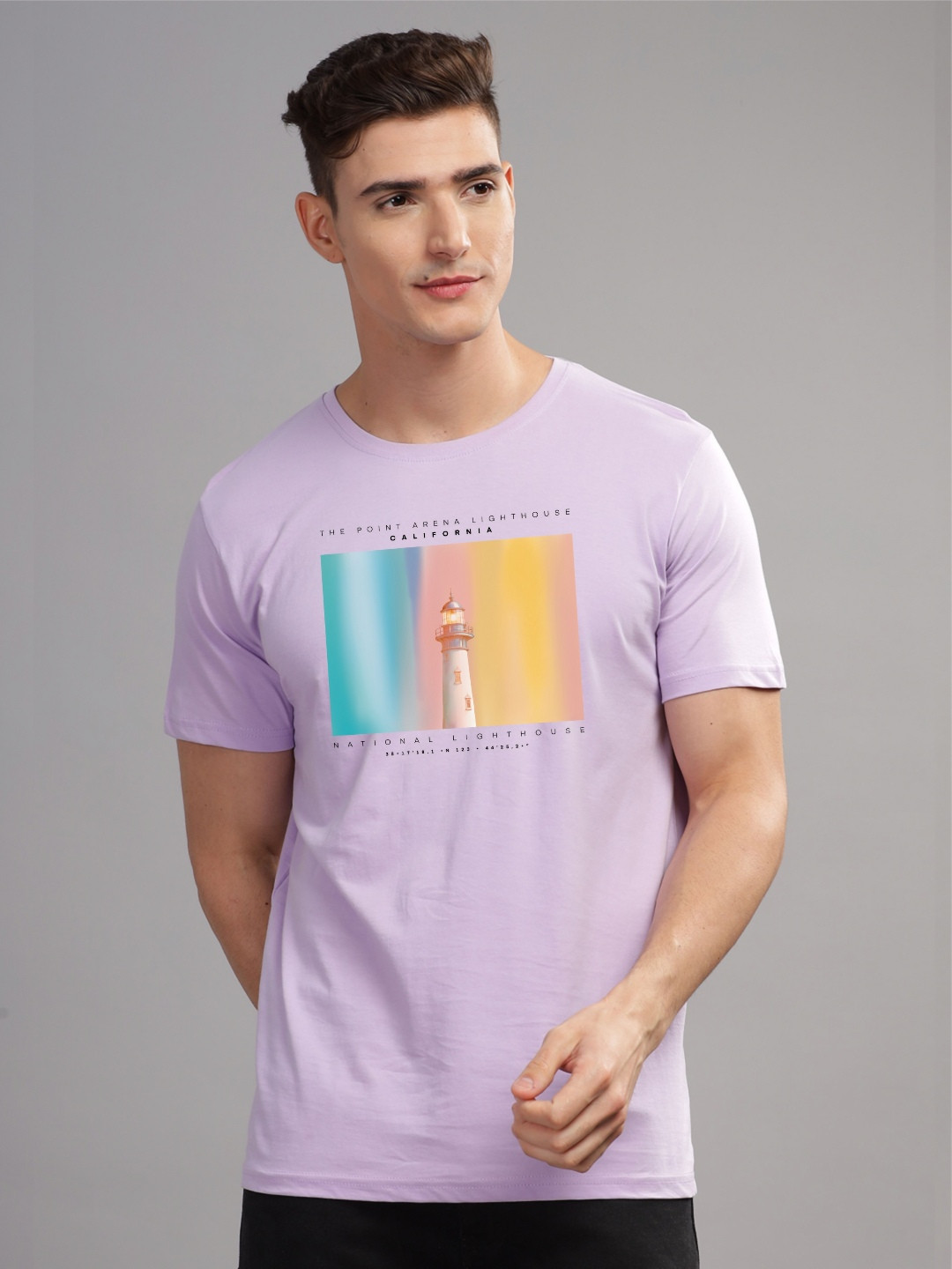 

ADRO Men Printed T-shirt, Purple