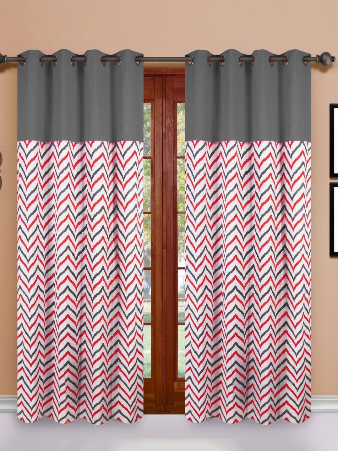 

Dekor World Multicoloured Set of 2 Door Curtain, Multi