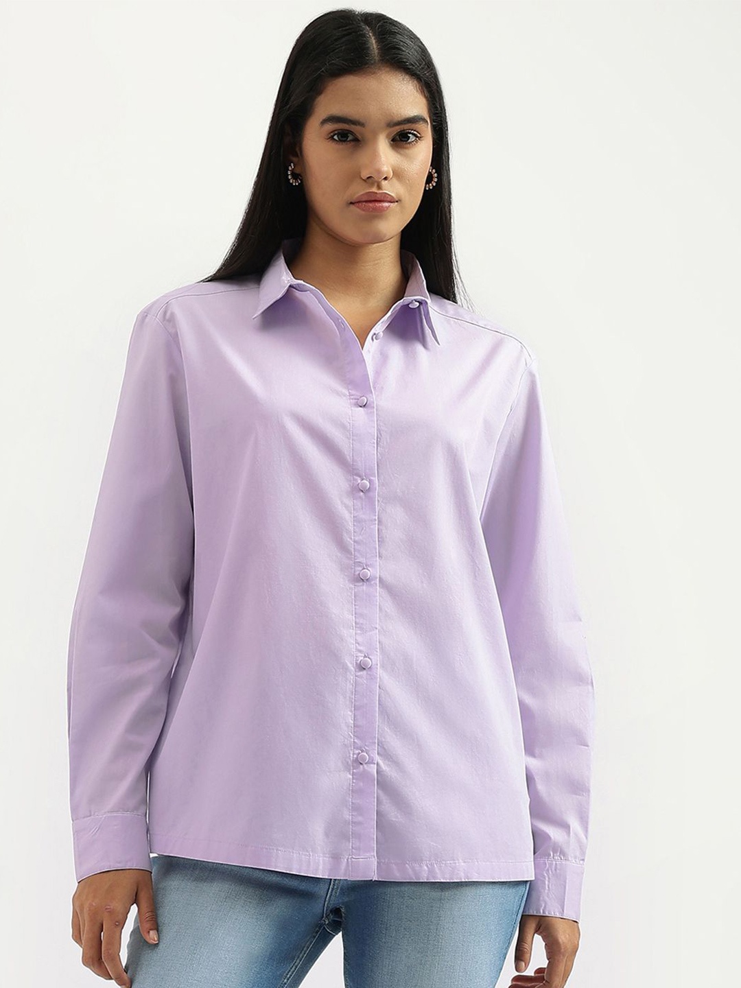 

United Colors of Benetton Women Opaque Casual Shirt, Purple