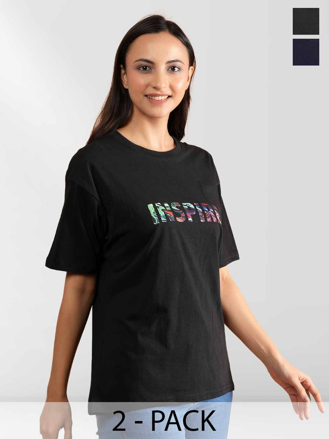 

Belfry Women Typography 2 Printed Applique T-shirt, Multi