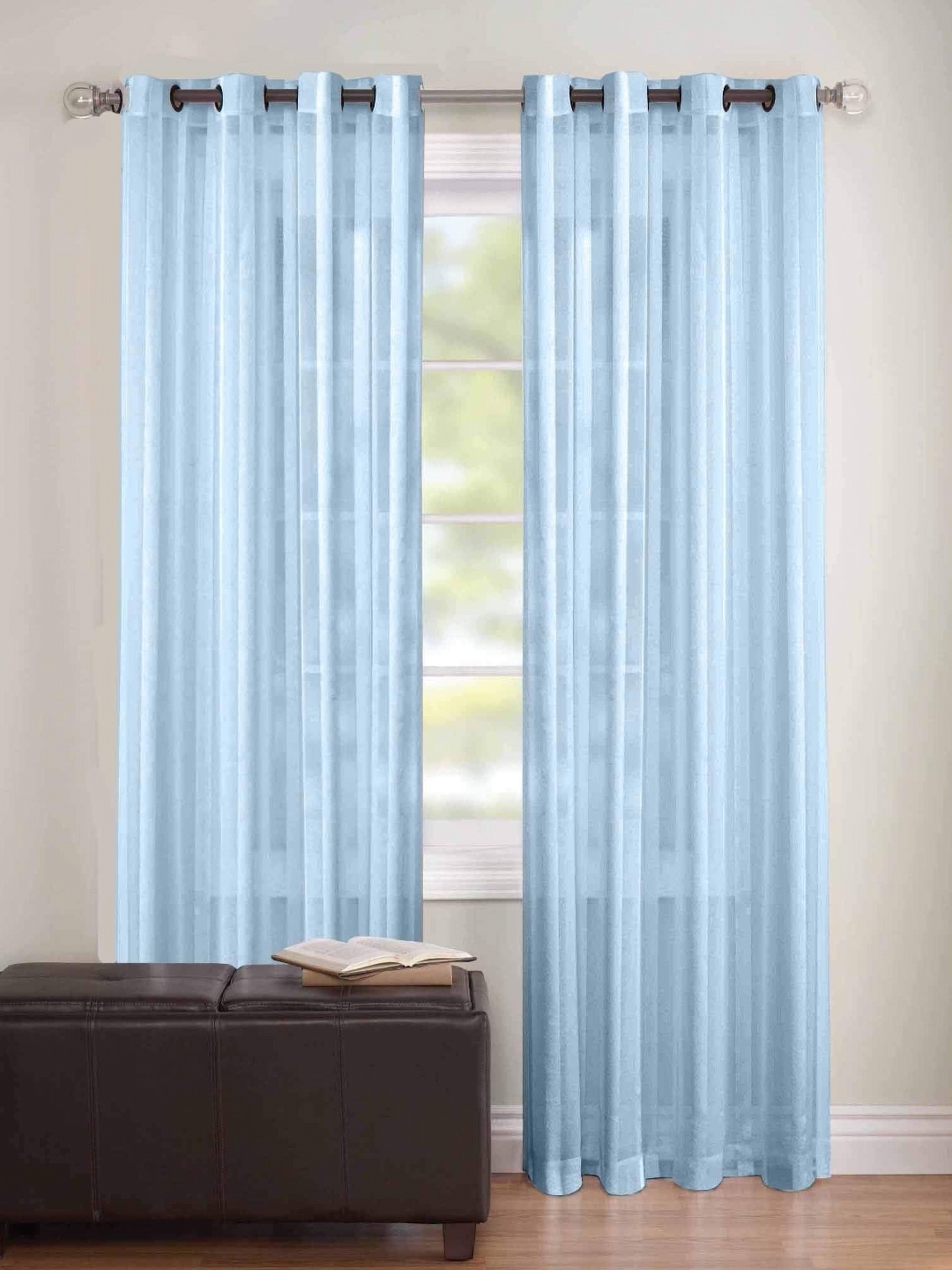 

Dekor World Multicoloured Set of 2 Sheer Window Curtain, Multi
