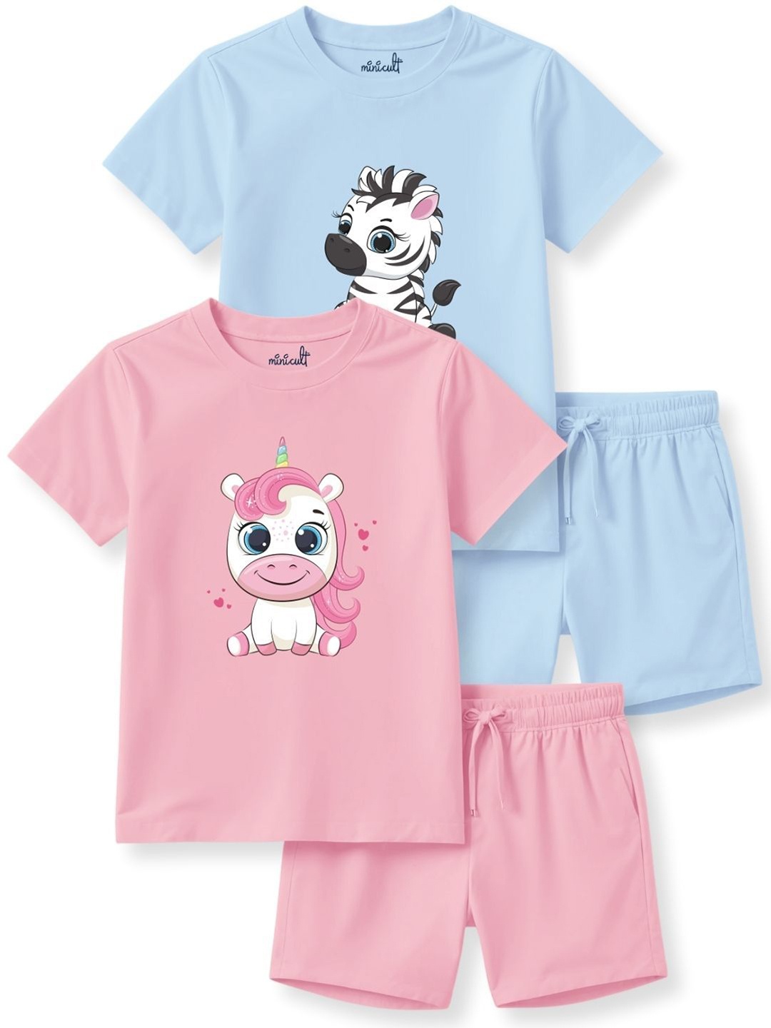 

x2o Unisex Kids T-shirt and Shirt with Pyjamas, Blue