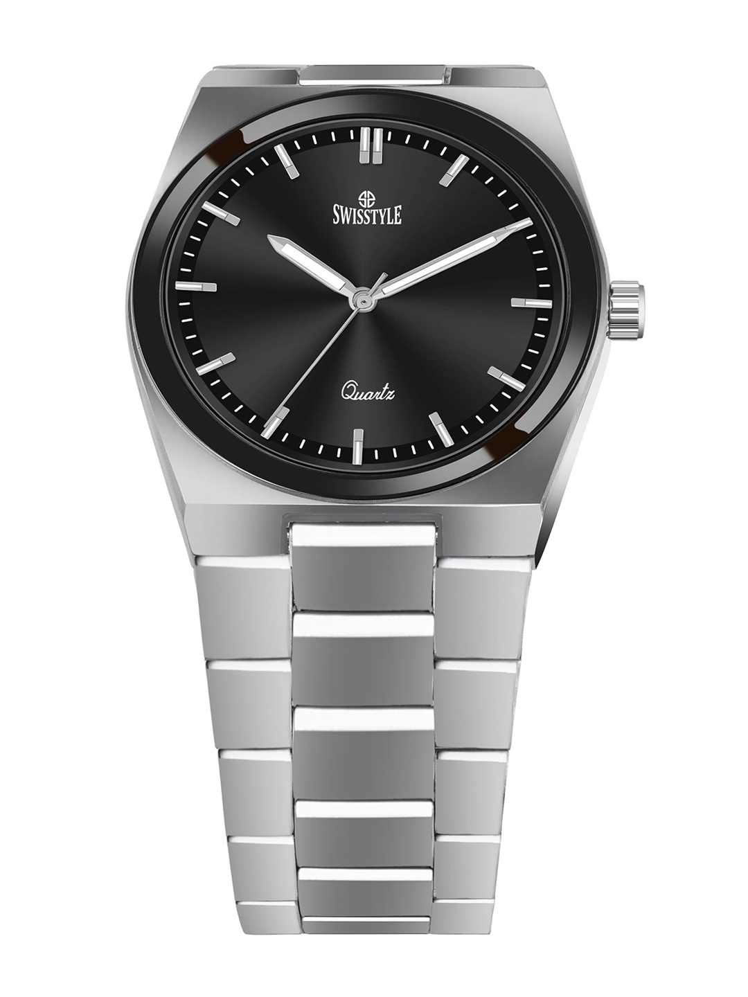 

SWISSTYLE Men Brass Embellished Dial & Stainless Steel Straps Analogue Watch SS-GR1810-BLK-CH.., Black