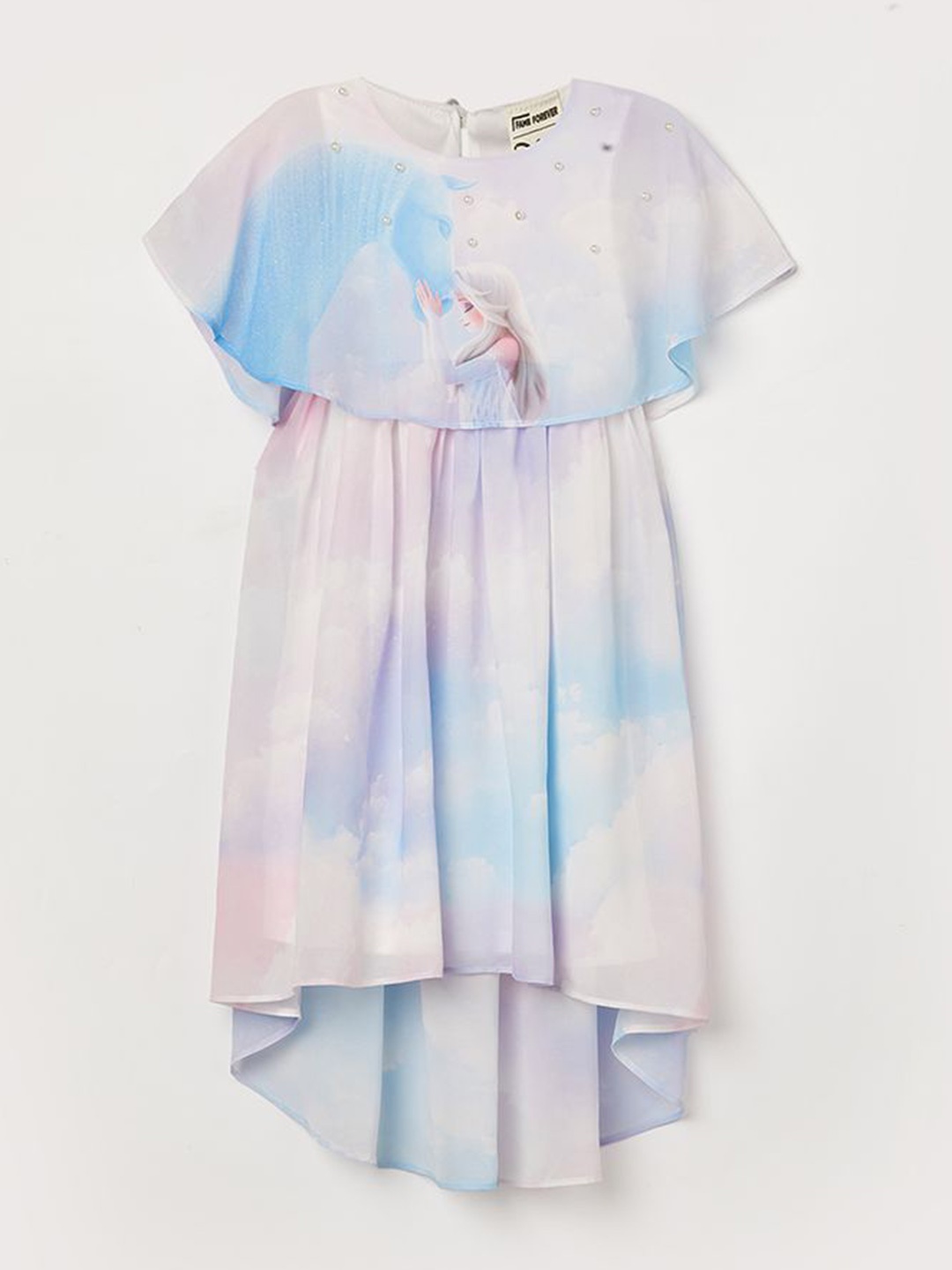 

Fame Forever by Lifestyle Girls Frozen Solid Polyester Dress, Pink