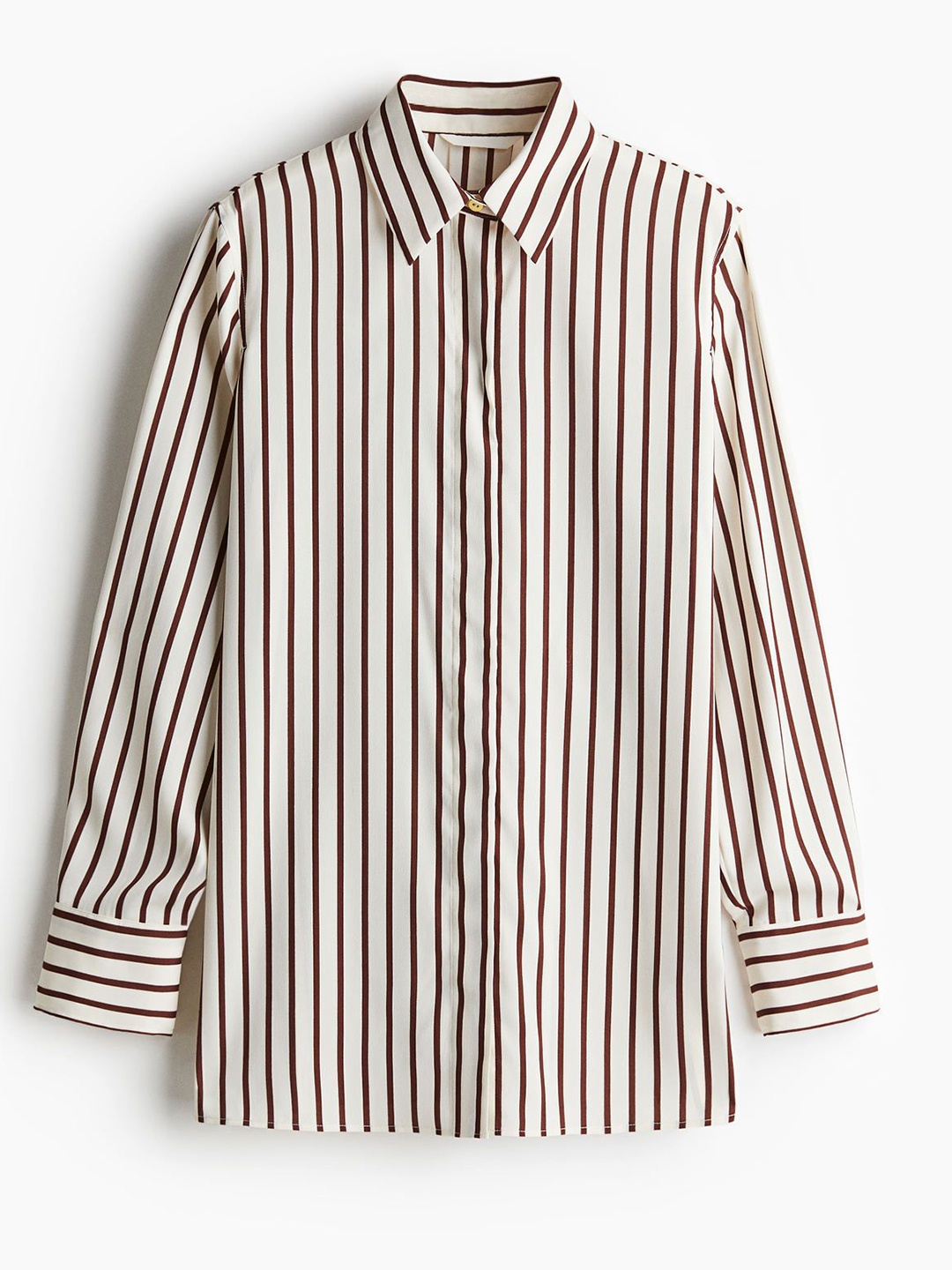 

H&M Crepe Shirt, Brown