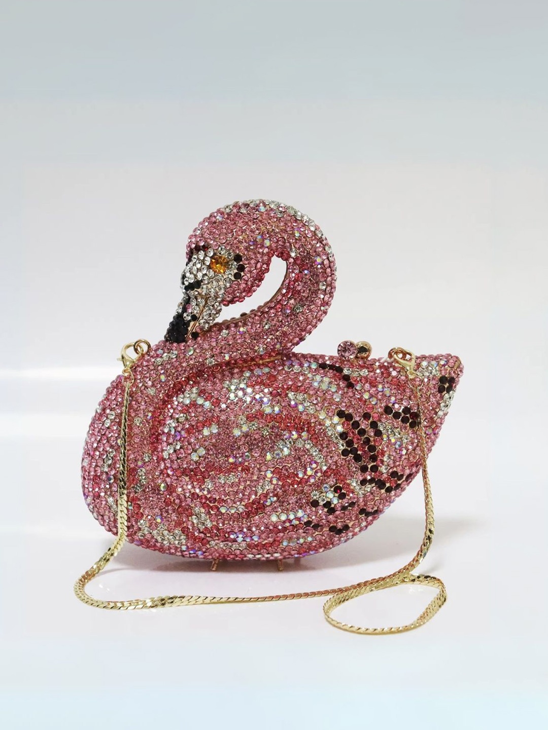 

PURPLE WINGS Oversized Half Moon Shoulder Bag, Pink