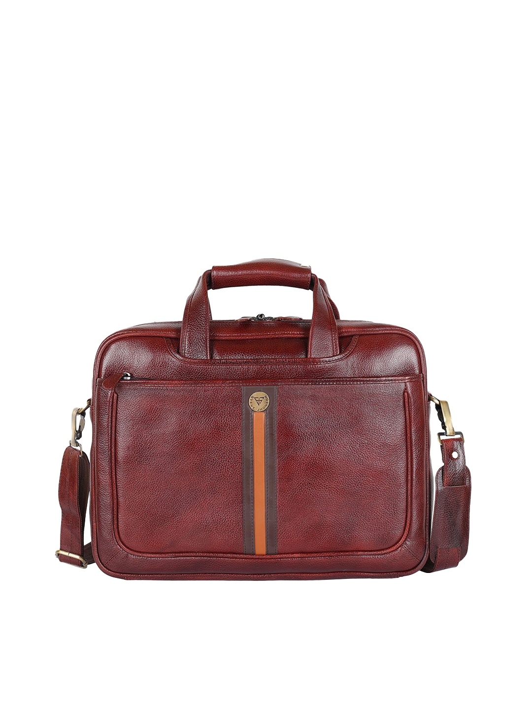 

Steve Jhonson Men Leather Laptop Bag, Brown