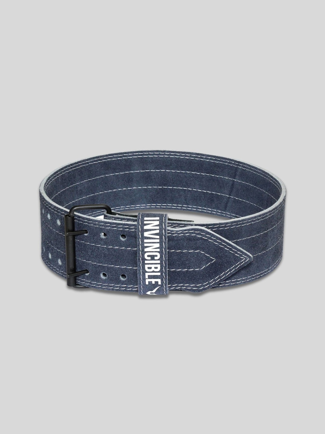 

Invincible Leather Weight Lifting Gym Belt, Navy blue