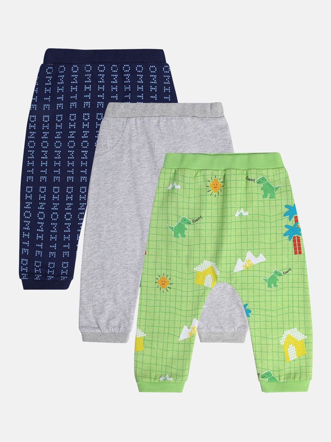 

MINI KLUB Boys Printed Joggers Trousers, Multi