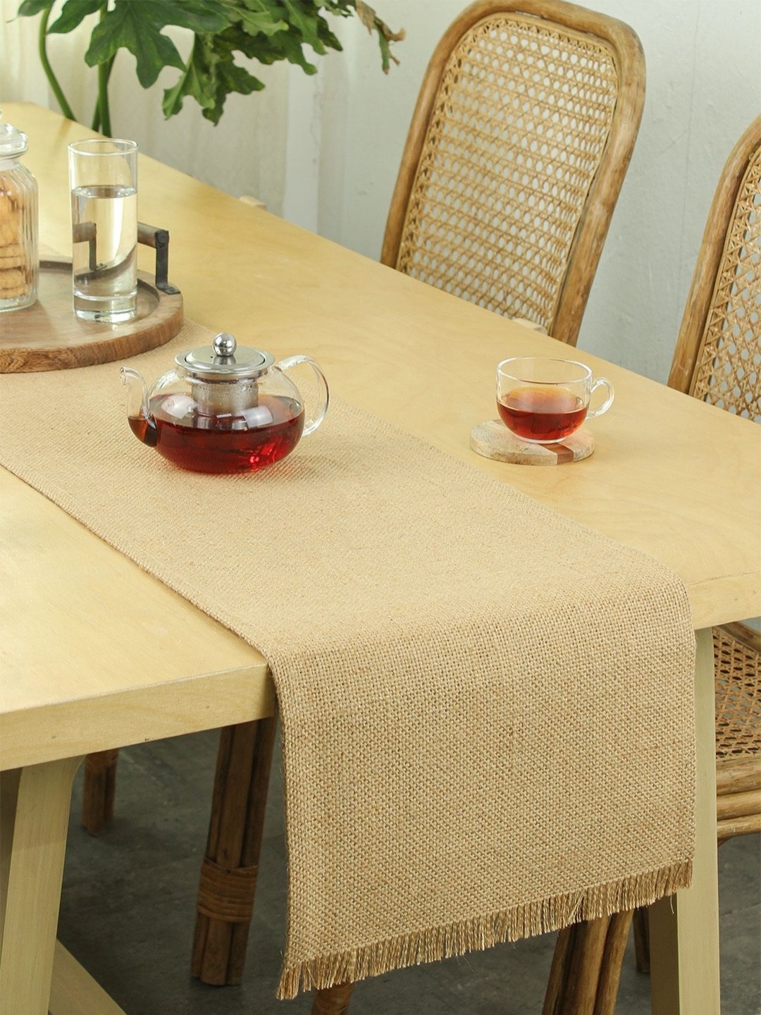

House This Beige Bhoomi Table Runner