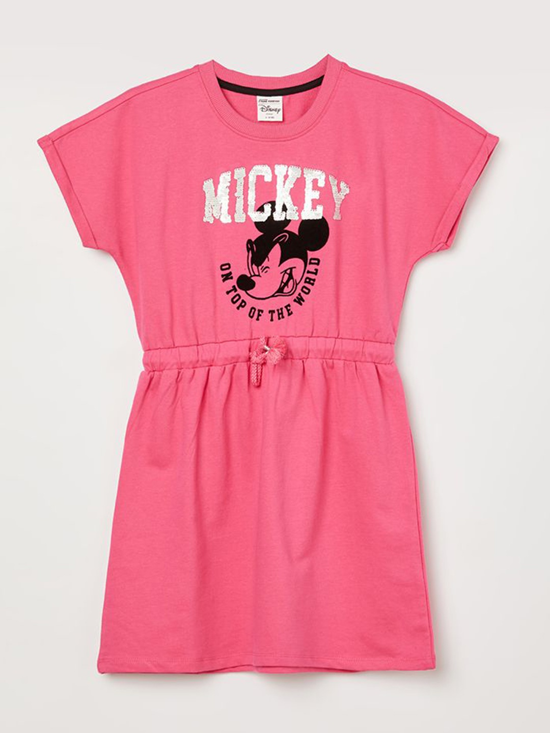 

Fame Forever by Lifestyle Girls Mickey & Friends Printed Cotton Dress, Pink