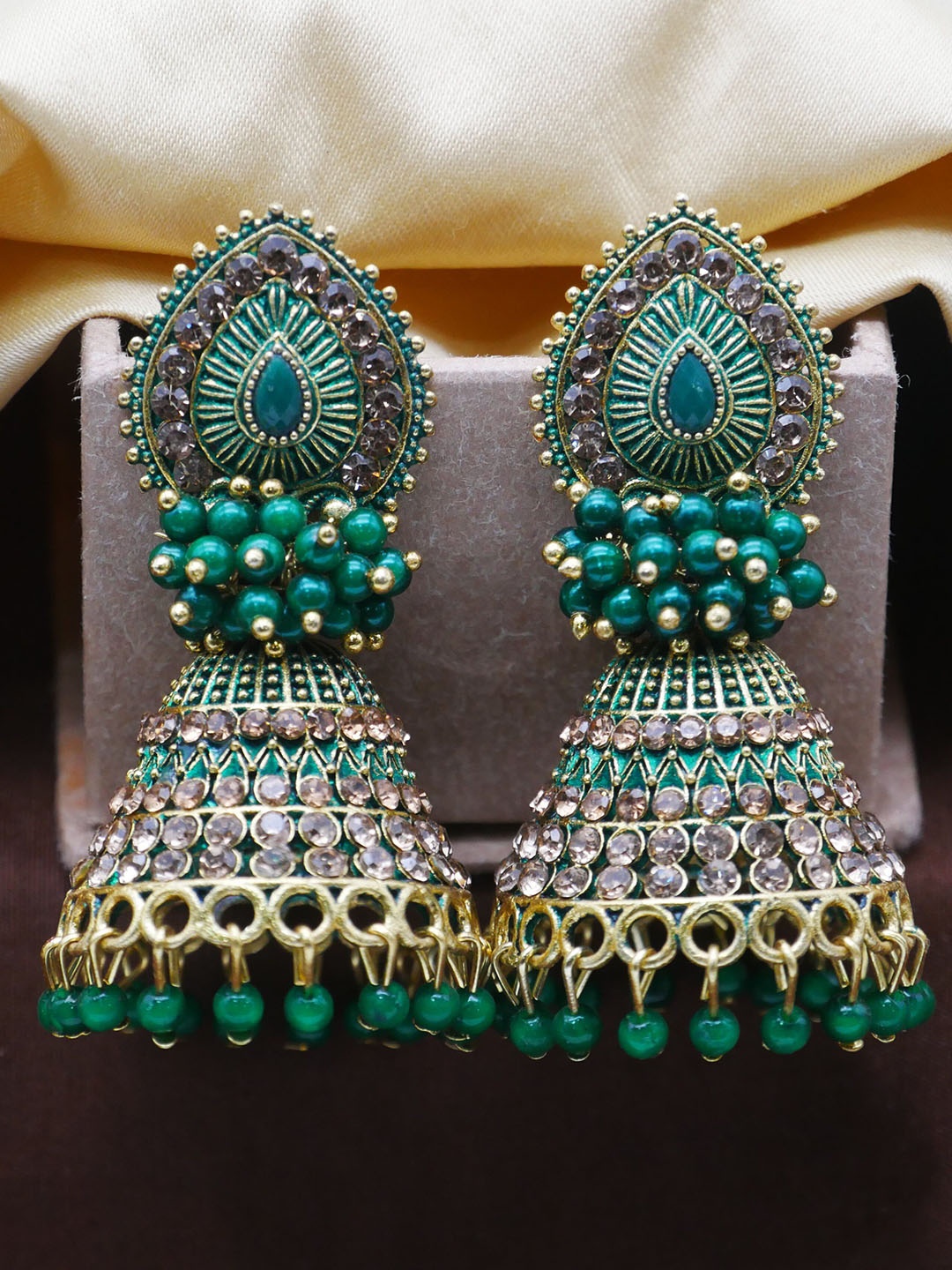 

Anouk Contemporary Jhumkas Earrings, Green