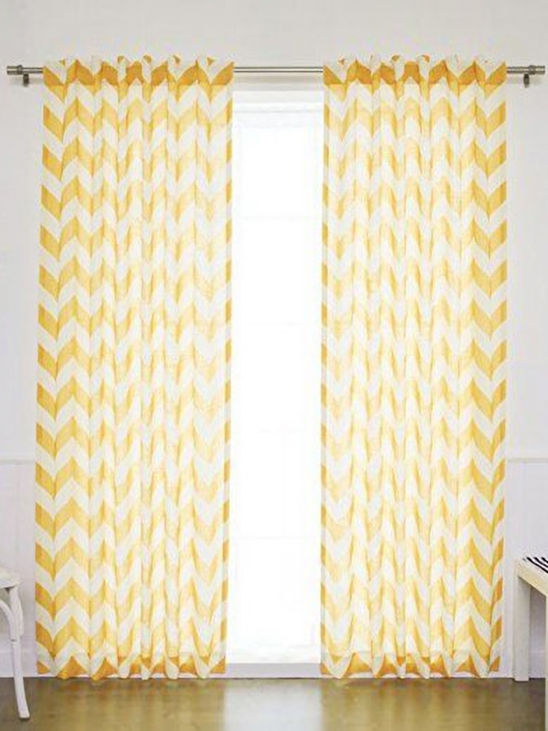 

Dekor World Multicoloured Set of 2 Sheer Window Curtain, Multi