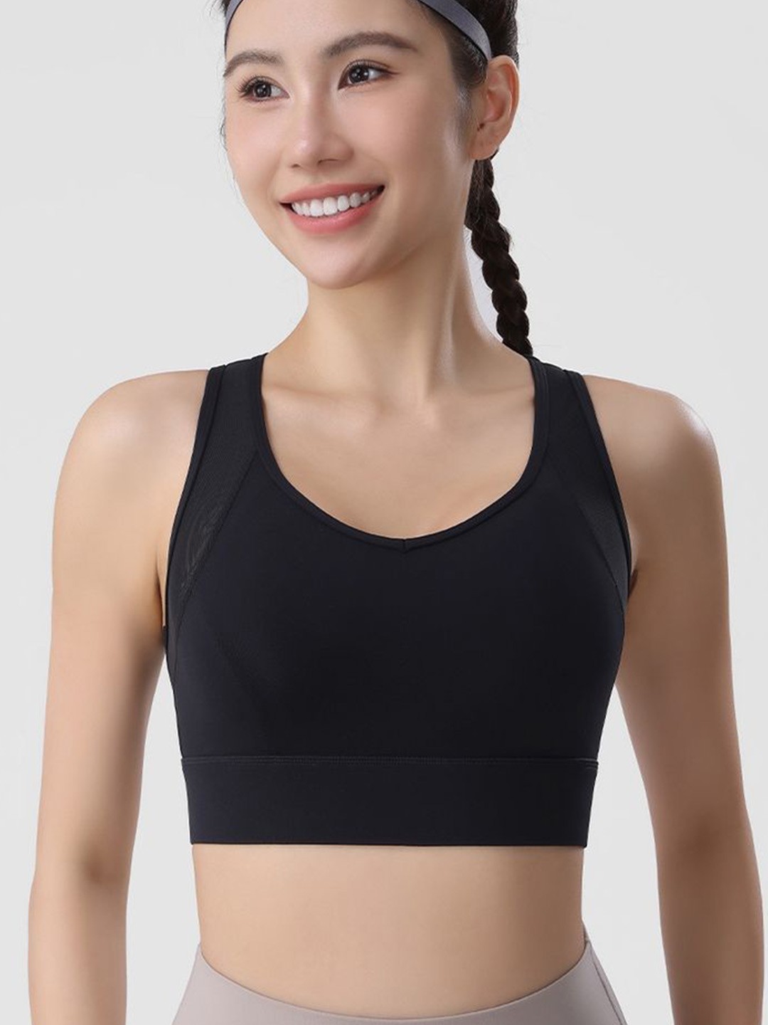 

LULU & SKY Bralette Crop Top, Black