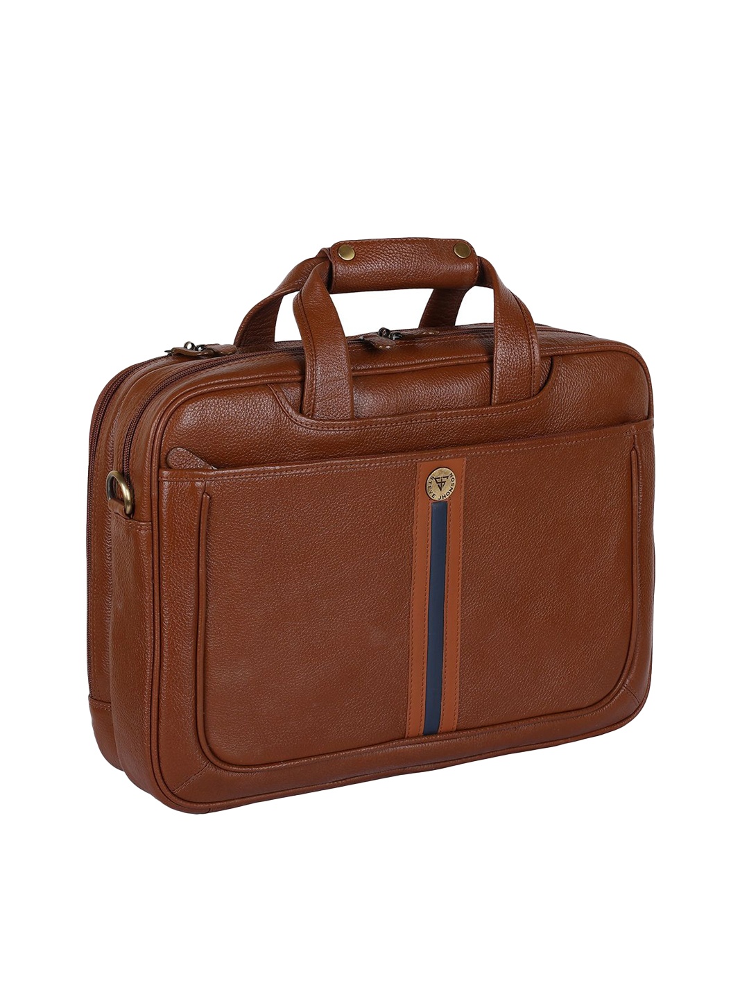 

Steve Jhonson Men Leather Laptop Bag, Tan